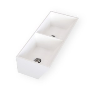 Laundry Double Basin - White