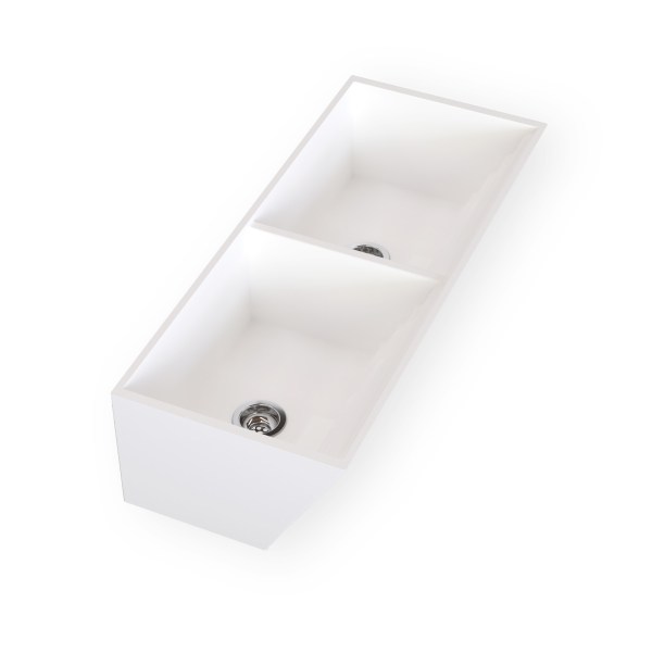 Laundry Double Basin - White