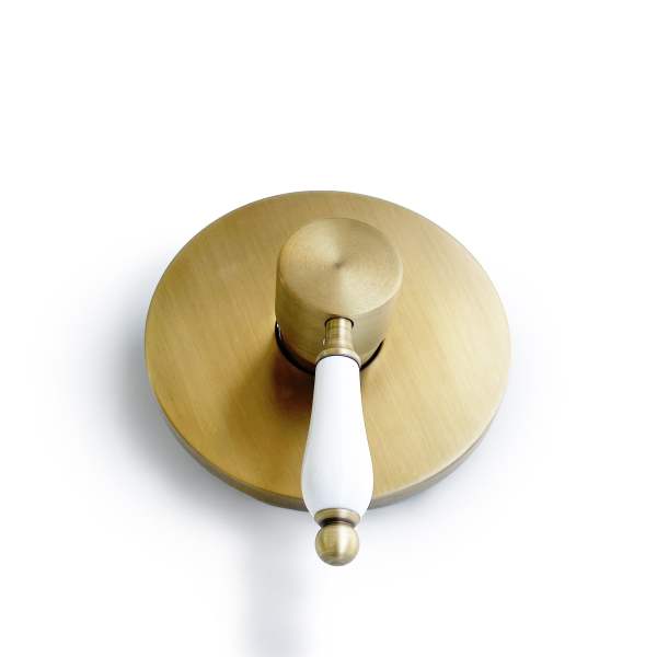 Single-lever Shower Mixer - Antique Brass with or without Porcelin Handle