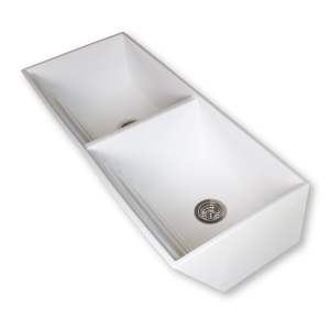 Laundry Double Basin - White