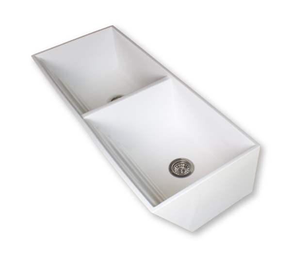 Laundry Double Basin - White
