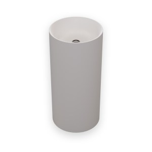Round Pillar Basin - White