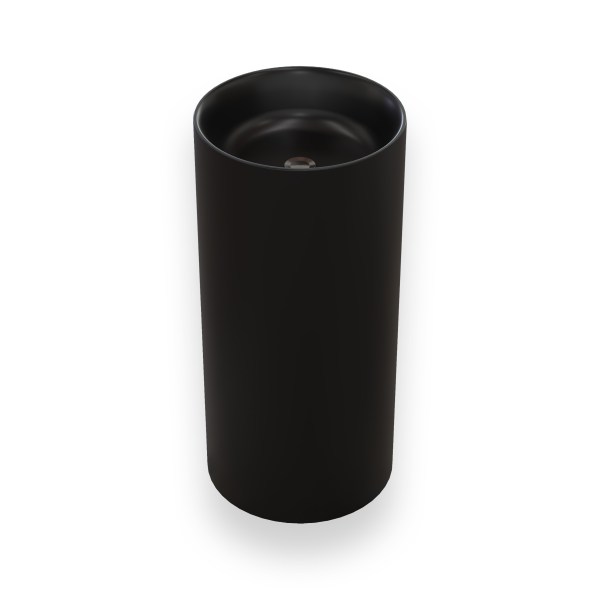Round Pillar Basin - Black