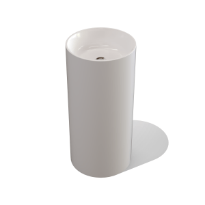 Round Pillar Basin - White