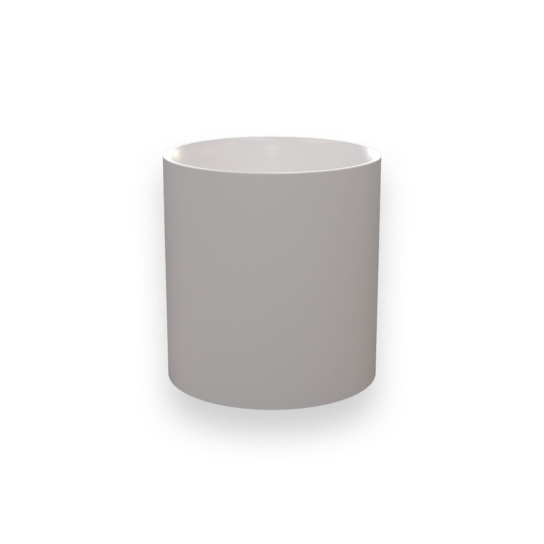 Round Short Pillar Basin - White