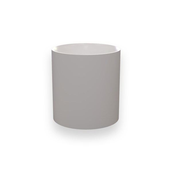 Round Short Pillar Basin - White
